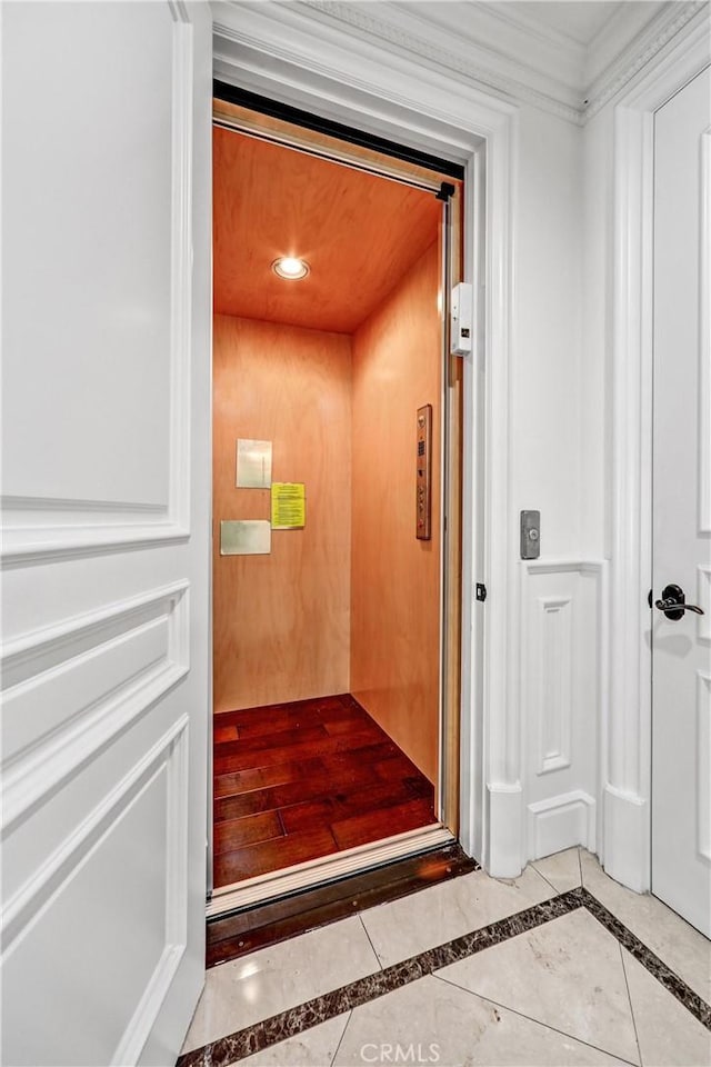 443 W Longden Ave, Arcadia, CA 91007 - hallway featuring inlaid floor details and elevator