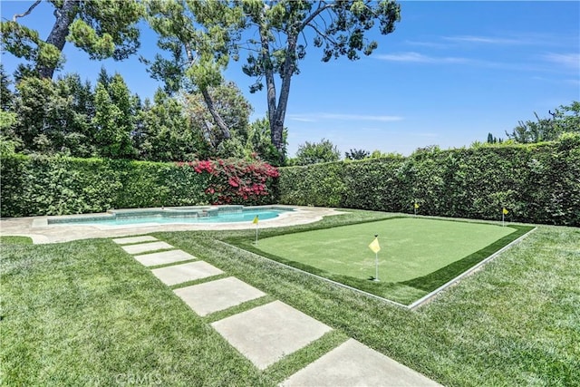443 W Longden Ave, Arcadia, CA 91007 - view of yard featuring an area to practice putting