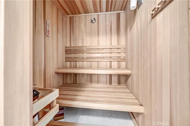 443 W Longden Ave, Arcadia, CA 91007 - relaxing sauna / steam room featuring wooden walls and tile patterned floors