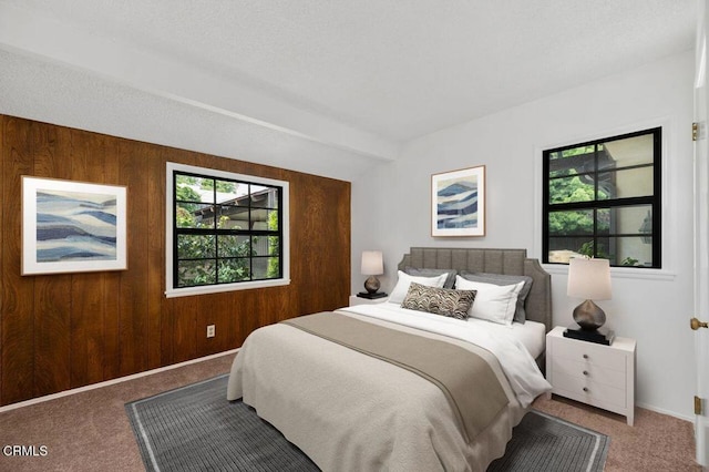 1139 Fairview Dr, La Canada Flintridge, CA 91011 - carpeted bedroom featuring wooden walls