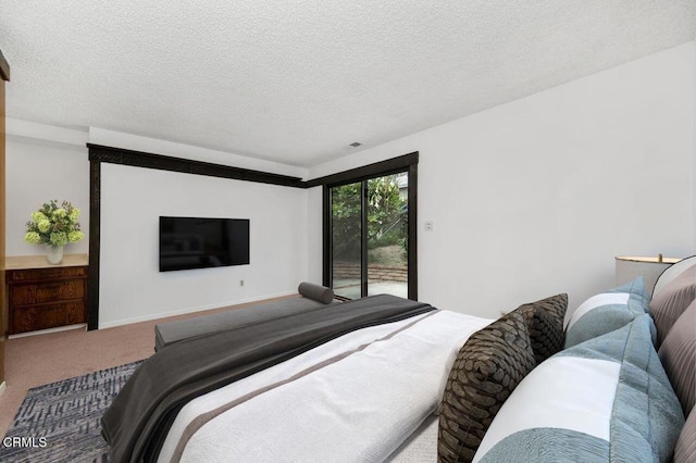 1139 Fairview Dr, La Canada Flintridge, CA 91011 - carpeted bedroom with access to outside and a textured ceiling