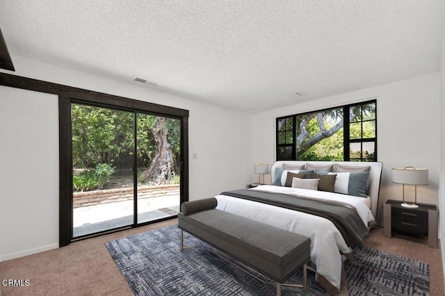 1139 Fairview Dr, La Canada Flintridge, CA 91011 - carpeted bedroom featuring access to exterior and a textured ceiling