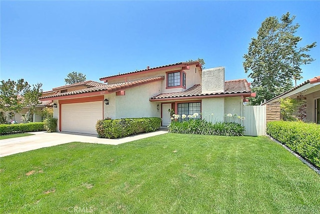 6237 Birdie Dr, La Verne, CA 91750 - mediterranean / spanish house featuring stucco siding, a garage, concrete driveway, and a tile roof