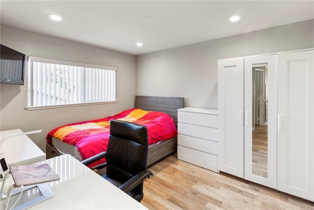 20645 Roscoe Blvd Unit G, Winnetka, CA 91306 - bedroom featuring wood finished floors and recessed lighting