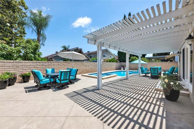 14652 Danborough Rd, Tustin, CA 92780 - fenced backyard featuring a patio, a pergola, and outdoor lounge area