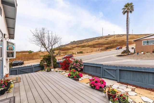 448 Radcliff St, Morro Bay, CA 93442 - wooden deck featuring a mountain view