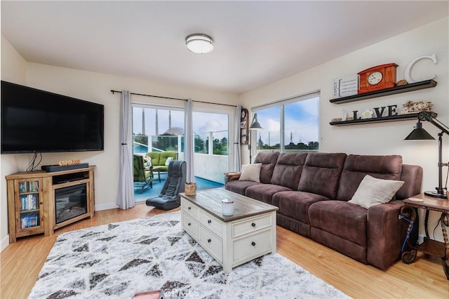448 Radcliff St, Morro Bay, CA 93442 - living room with light wood-style floors and baseboards