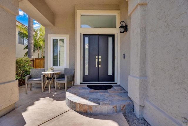 9552 Babauta Rd, San Diego, CA 92129 - property entrance with stucco siding