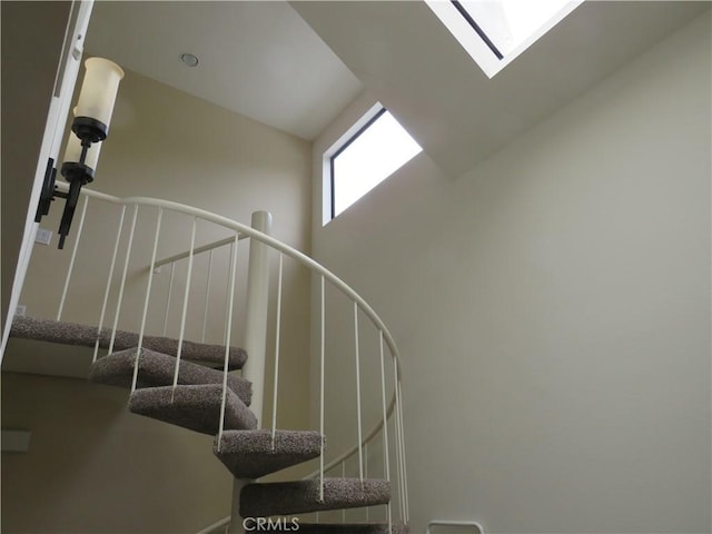 5744 E Creekside Ave Unit 10, Orange, CA 92869 - stairway with a skylight