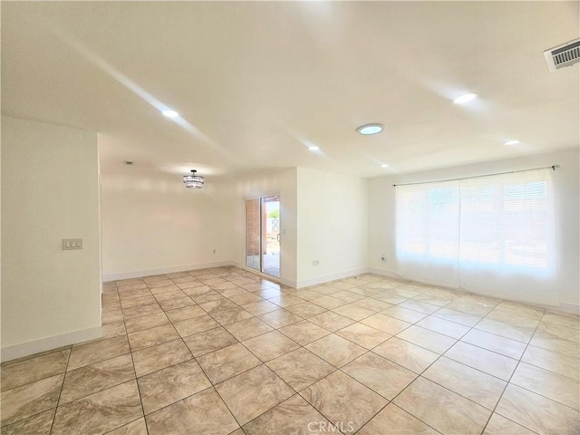 25687 Sandy Lodge Rd, Menifee, CA 92586 - unfurnished room featuring light tile patterned floors, recessed lighting, and baseboards