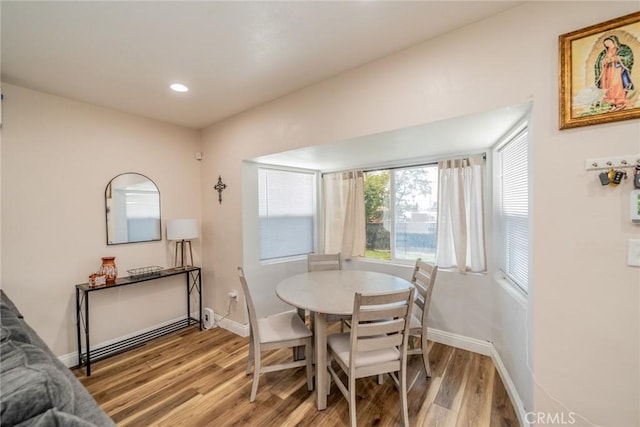 414 Iowa Ave, Riverside, CA 92507 - dining area featuring wood finished floors and recessed lighting