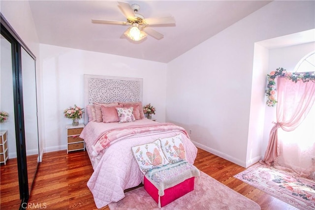 27126 Majello Ct, Temecula, CA 92591 - bedroom featuring wood finished floors and a ceiling fan