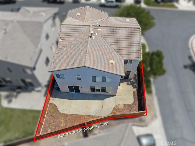 32702 Willowvail Cir, Temecula, CA 92592 - view from above of property featuring property boundaries highlighted