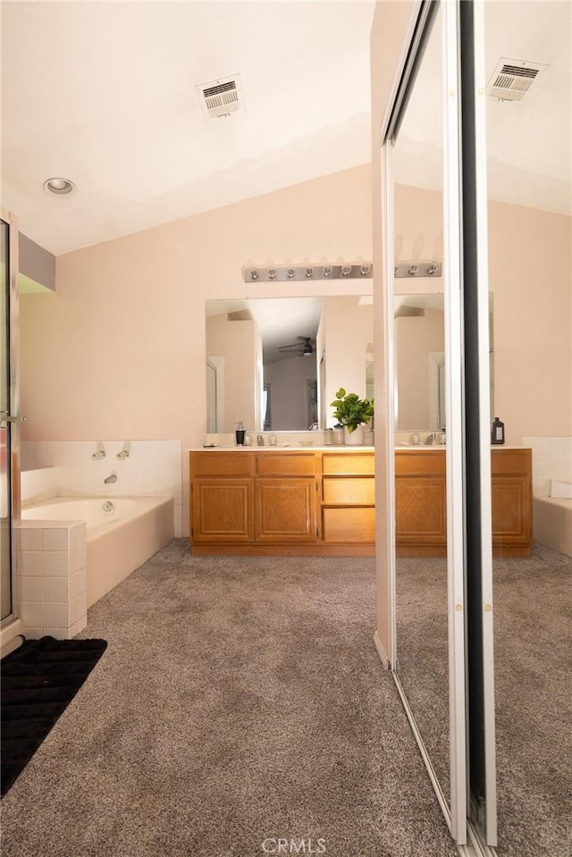 12609 Gentle Breeze Way, Victorville, CA 92392 - full bath featuring carpet flooring, vanity, and a garden tub