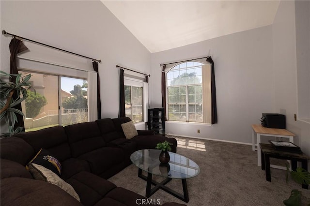 12609 Gentle Breeze Way, Victorville, CA 92392 - carpeted living room featuring plenty of natural light and high vaulted ceiling