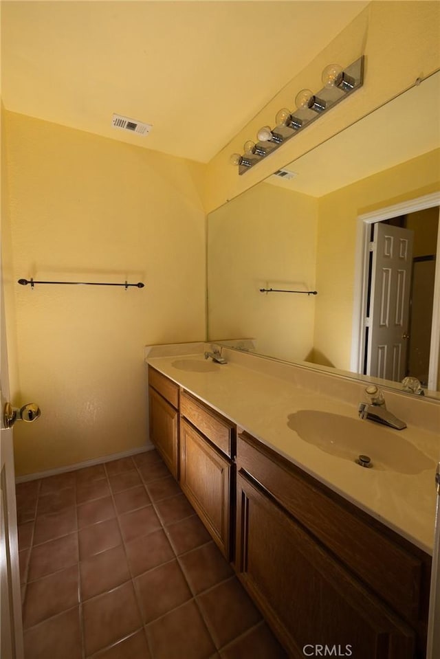 12609 Gentle Breeze Way, Victorville, CA 92392 - full bath with double vanity and tile patterned floors