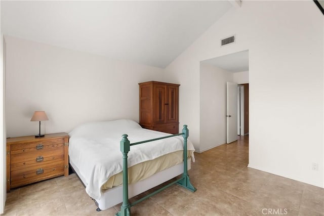 26231 Avenida Calidad, Mission Viejo, CA 92691 - bedroom featuring beamed ceiling and high vaulted ceiling