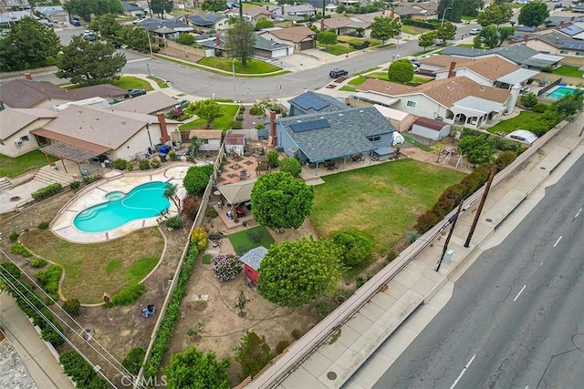 7669 Granby Ave, Rancho Cucamonga, CA 91730 - aerial view of property's location with nearby suburban area and a pool area