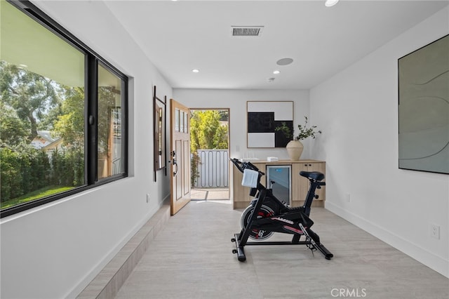 721 Wilson Ct, Burbank, CA 91501 - exercise room with recessed lighting, baseboards, and wood finished floors