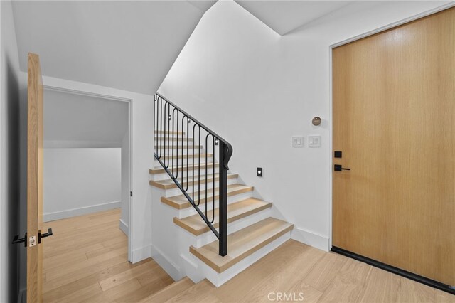 721 Wilson Ct, Burbank, CA 91501 - stairway featuring wood finished floors and baseboards