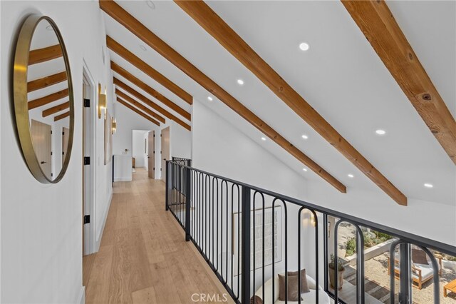 721 Wilson Ct, Burbank, CA 91501 - corridor with recessed lighting and light wood finished floors