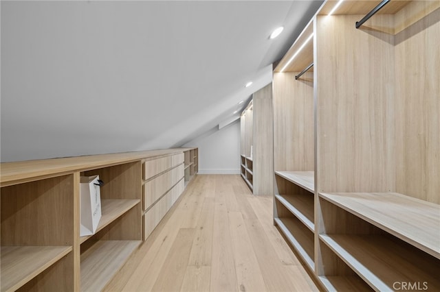 721 Wilson Ct, Burbank, CA 91501 - spacious closet featuring vaulted ceiling and light wood finished floors