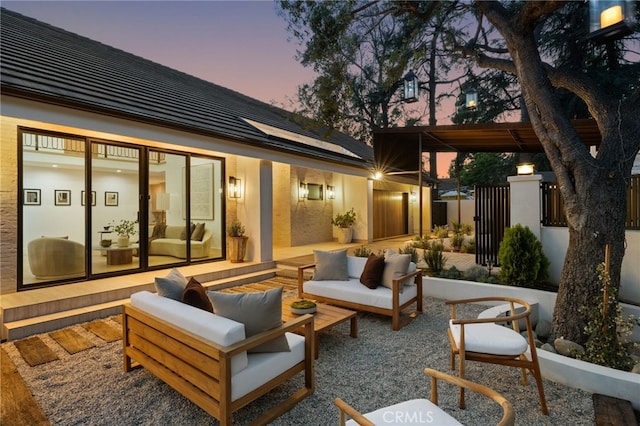 721 Wilson Ct, Burbank, CA 91501 - rear view of house with a patio and outdoor lounge area