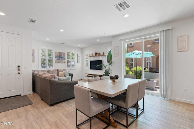 17065 Laurel Rd, Morgan Hill, CA 95037 - dining area featuring light wood-style flooring and recessed lighting