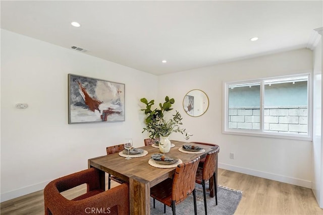 2380 Westcott Ave, Monterey Park, CA 91754 - dining area featuring light wood finished floors, baseboards, and recessed lighting