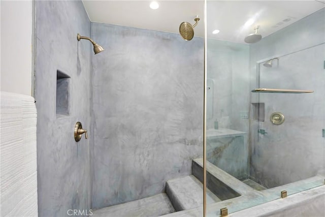 2380 Westcott Ave, Monterey Park, CA 91754 - bathroom featuring a marble finish shower