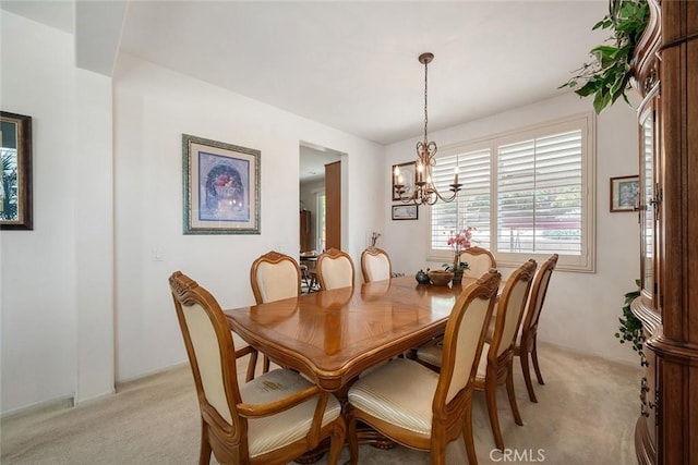 31332 Gatehouse Ct, Murrieta, CA 92563 - dining space with light colored carpet and a chandelier