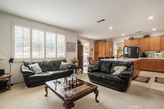 31332 Gatehouse Ct, Murrieta, CA 92563 - living room featuring light carpet and recessed lighting