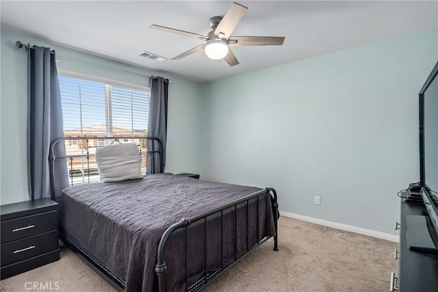 37436 Umbrella, Palmdale, CA 93551 - bedroom featuring light colored carpet, baseboards, and ceiling fan