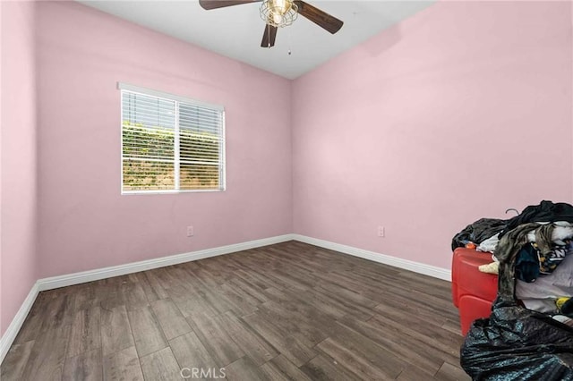 5191 Westerfield St, Jurupa Valley, CA 92509 - spare room with dark wood finished floors and a ceiling fan