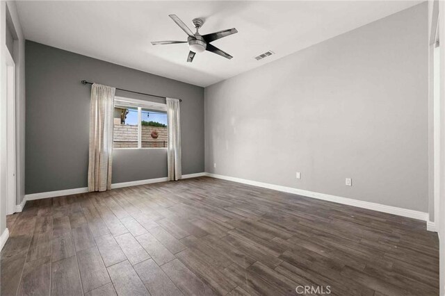 5191 Westerfield St, Jurupa Valley, CA 92509 - empty room featuring dark wood-style flooring and ceiling fan