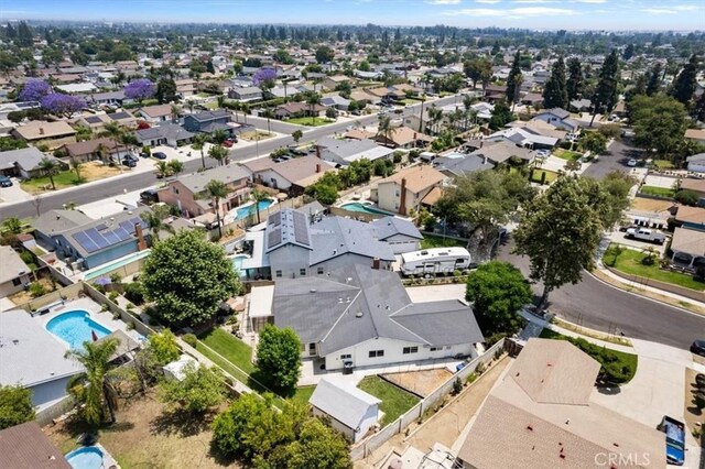 1626 S Boulder Ave, Ontario, CA 91762 - aerial view of residential area featuring a pool area