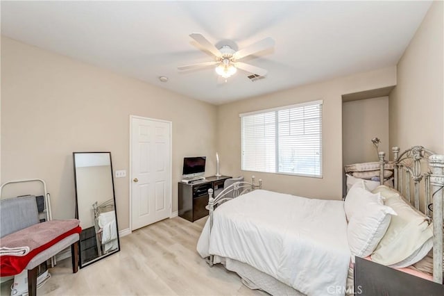 1251 Pepperwood Ct, Carson, CA 90746 - bedroom with light wood finished floors and ceiling fan