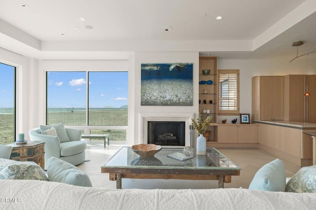 1135 Capri Way, Oxnard, CA 93035 - living room with a fireplace and recessed lighting