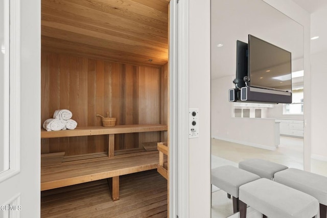 1135 Capri Way, Oxnard, CA 93035 - relaxing sauna / steam room featuring wood ceiling and wood finished floors