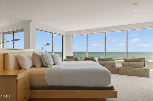 1135 Capri Way, Oxnard, CA 93035 - bedroom featuring a water view and carpet floors