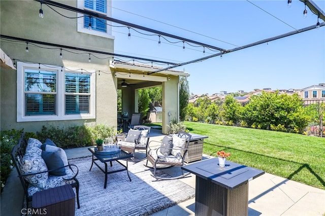 24 Granja Ct, Rancho Mission Viejo, CA 92694 - view of patio with an outdoor living space and a ceiling fan