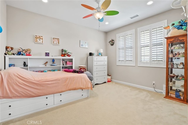 24 Granja Ct, Rancho Mission Viejo, CA 92694 - carpeted bedroom featuring recessed lighting and a ceiling fan