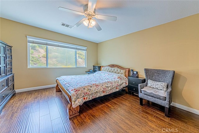 25238 Gloriso Ln, Stevenson Ranch, CA 91381 - bedroom with baseboards, wood finished floors, and ceiling fan