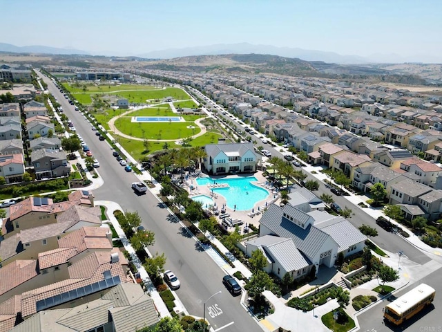 1923 Corte Zafiro Unit 170, Chula Vista, CA 91913 - aerial perspective of suburban area featuring a pool and mountains