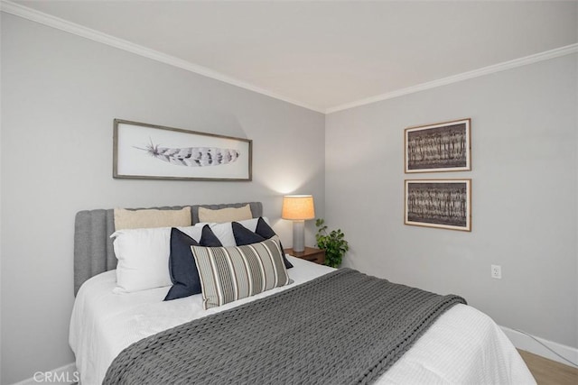 3241 San Amadeo Unit 1G, Laguna Woods, CA 92637 - bedroom with ornamental molding and baseboards
