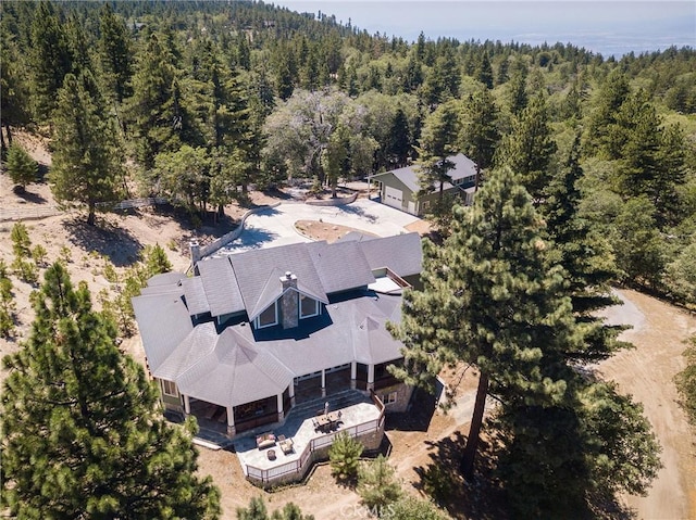 32557 Pine Cone Ct Unit A & B, Running Springs, CA 92382 - view from above of property with a heavily wooded area