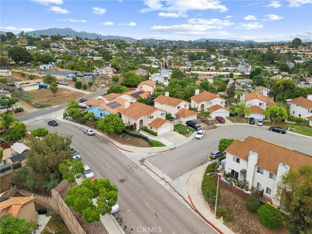 1149 Cochise Ct, Vista, CA 92084 - aerial perspective of suburban area featuring a mountain backdrop