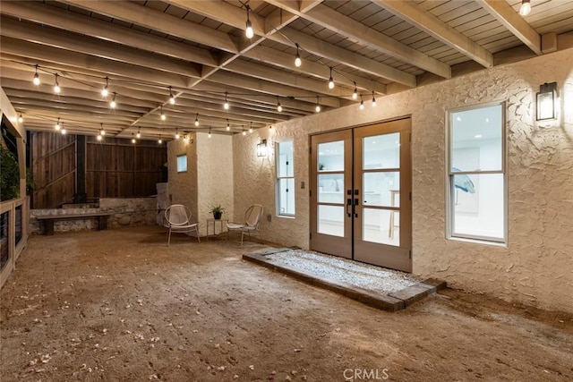 2376 Lake View Ave, Los Angeles, CA 90039 - misc room with french doors and beam ceiling