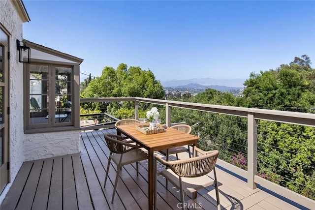 2376 Lake View Ave, Los Angeles, CA 90039 - wooden deck featuring a mountain view