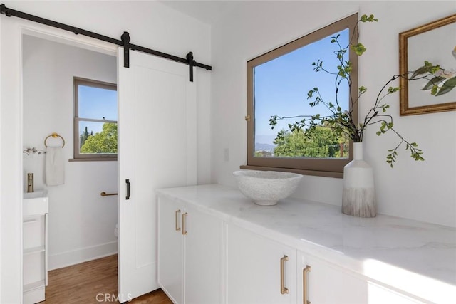 2376 Lake View Ave, Los Angeles, CA 90039 - bathroom with vanity and wood finished floors